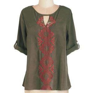 ModCloth “Olive Your Attention” blouse.
